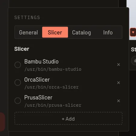 Slicer settings