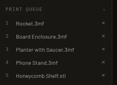 Print queue